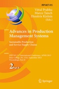 Cover: Advances in Production Management Systems. Sustainable Production and Service Supply Chains - Springer