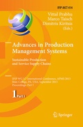 Cover: Advances in Production Management Systems. Sustainable Production and Service Supply Chains - Springer