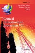 Cover: Critical Infrastructure Protection VII - Springer