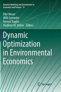 Enlarge image Cover: Dynamic Optimization in Environmental Economics - Springer