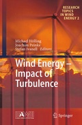 Cover: Wind Energy - Impact of Turbulence - Springer