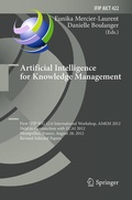 Cover: Artificial Intelligence for Knowledge Management - Springer