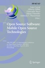 Cover: Open Source Software: Mobile Open Source Technologies - Springer