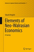 Cover: Elements of Neo-Walrasian Economics - Springer