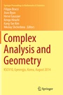 Cover: Complex Analysis and Geometry - Springer
