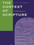 Cover: The Context of Scripture, Volume 4 Supplements (paperback) - Brill