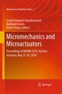 Cover: Micromechanics and Microactuators - Springer