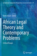 Cover: African Legal Theory and Contemporary Problems - Springer