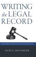 Cover: Writing the Legal Record - The University Press of Kentucky