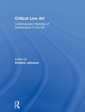 Cover: Critical Live Art - Routledge