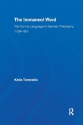 Cover: The Immanent Word - Routledge