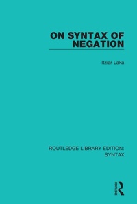 Enlarge image Cover: On Syntax of Negation - Routledge