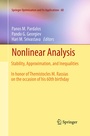 Cover: Nonlinear Analysis - Springer