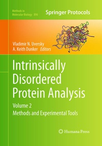 Enlarge image Cover: Intrinsically Disordered Protein Analysis - Springer