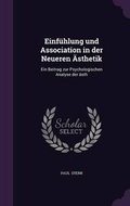 Cover: Einfuhlung Und Association in Der Neueren Asthetik - Palala Press