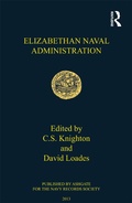 Cover: Elizabethan Naval Administration - Routledge