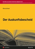 Cover: Der Auskunftsbescheid - LexisNexis Verlag ARD ORAC GmbH