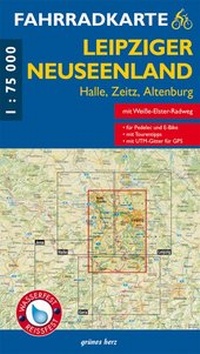 Abbildung von: Fahrradkarte Leipziger Neuseenland - grünes herz