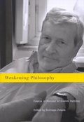 Cover: Weakening Philosophy - De Gruyter