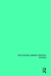 Enlarge image Cover: An Introduction to Transformational Syntax - Routledge