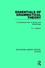 Cover: Essentials of Grammatical Theory - Routledge