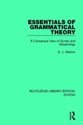 Cover: Essentials of Grammatical Theory - Routledge