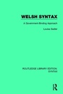 Cover: Welsh Syntax - Routledge