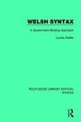 Cover: Welsh Syntax - Routledge