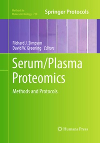 Enlarge image Cover: Serum/Plasma Proteomics - Humana Press Inc.