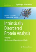 Cover: Intrinsically Disordered Protein Analysis - Humana Press Inc.