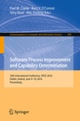 Cover: Software Process Improvement and Capability Determination - Springer