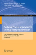 Cover: Software Process Improvement and Capability Determination - Springer