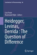 Cover: Heidegger, Levinas, Derrida: The Question of Difference - Springer