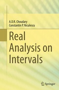 Cover: Real Analysis on Intervals - Springer