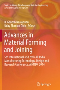 Enlarge image Cover: Advances in Material Forming and Joining - Springer