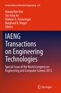 Cover: IAENG Transactions on Engineering Technologies - Springer