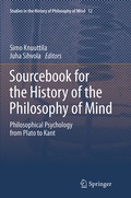 Cover: Sourcebook for the History of the Philosophy of Mind - Springer