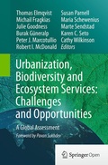 Cover: Urbanization, Biodiversity and Ecosystem Services: Challenges and Opportunities - Springer