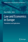Cover: Law and Economics in Europe - Springer