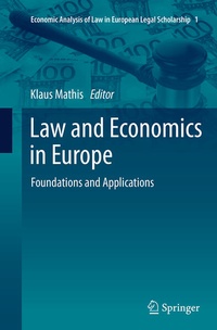 Enlarge image Cover: Law and Economics in Europe - Springer