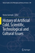 Cover: History of Artificial Cold, Scientific, Technological and Cultural Issues - Springer