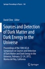 Cover: Sources and Detection of Dark Matter and Dark Energy in the Universe - Springer