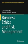 Cover: Business Ethics and Risk Management - Springer