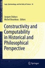 Cover: Constructivity and Computability in Historical and Philosophical Perspective - Springer