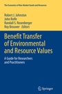 Cover: Benefit Transfer of Environmental and Resource Values - Springer