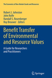 Enlarge image Cover: Benefit Transfer of Environmental and Resource Values - Springer