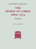 Cover: The House of Lords, 1660-1715 5 Volume Hardback Set - Cambridge University Press