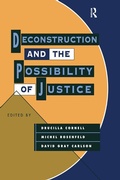 Cover: Deconstruction and the Possibility of Justice - Routledge