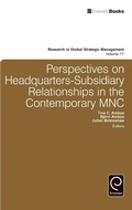 Cover: Perspectives on Headquarters-Subsidiary Relationships in the Contemporary MNC - Emerald Group Publishing Limited