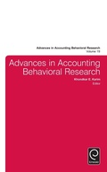 Cover: Advances in Accounting Behavioral Research - Emerald Group Publishing Limited